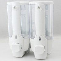 700ml hand manual wall mounted dual soap dispenser for bathroom,touch soap diespenser