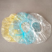 Hair Processing Waterproof Plastic Disposable Clear Hair Shower Cap for Women Hair Spa Salon Hotel Travel